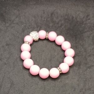 Charming Pink Beaded Kids Bracelet